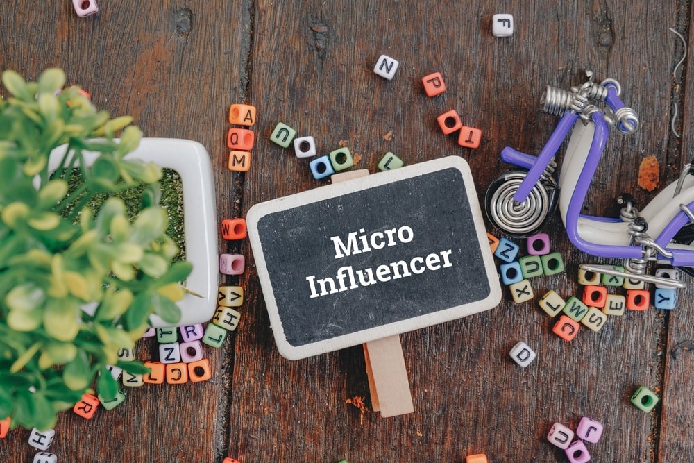sign saying micro influencers